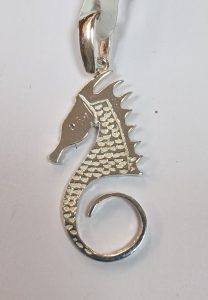 Colgante Caballo de Mar, realizado en plata 925