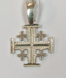 Colgante de la Cruz de Jerusalén en plata 925