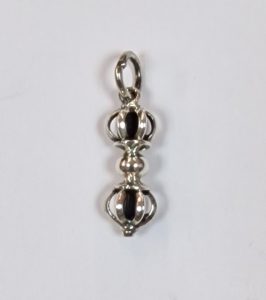 Colgante Budista Doje o Vajr en plata de ley 925