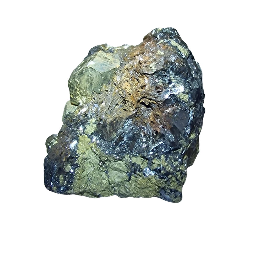 Galena sobre Pirita y Arsenopirita - Espécimen Mineral de Kosovo - Imagen 2