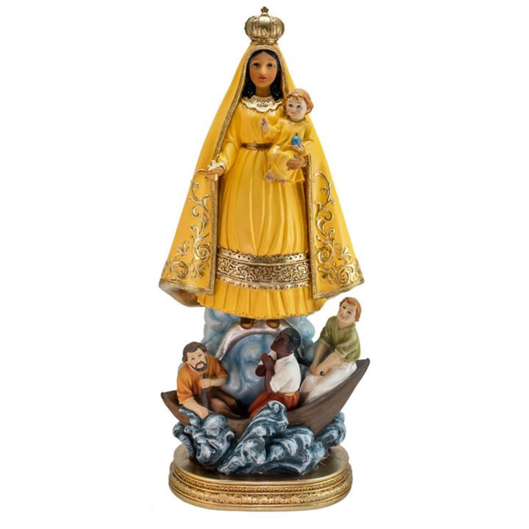 Virgen de la Caridad del Cobre , manto amarillo. 13 cm / 20 cm / 30cm / 40 cm