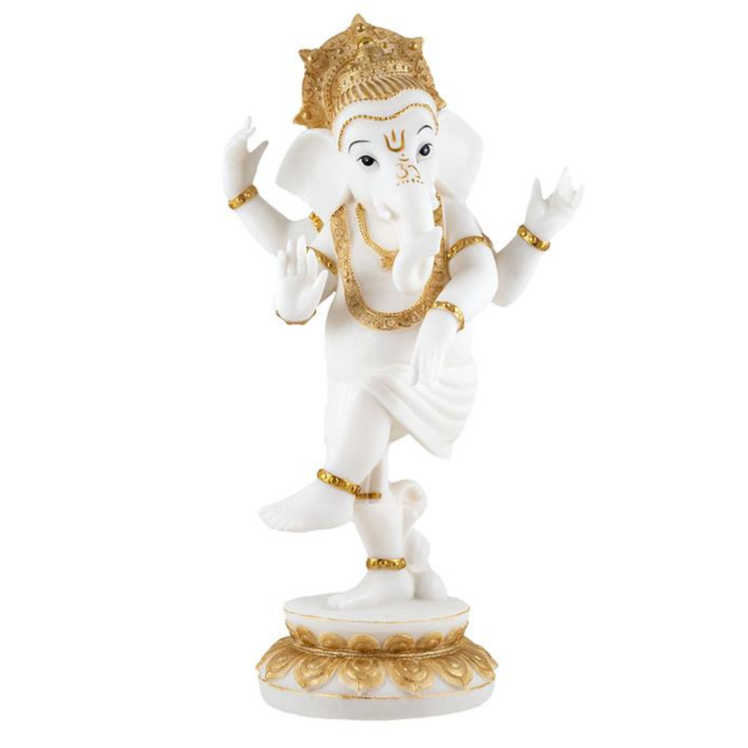 Ganesha Blanca/Oro - 32 cm