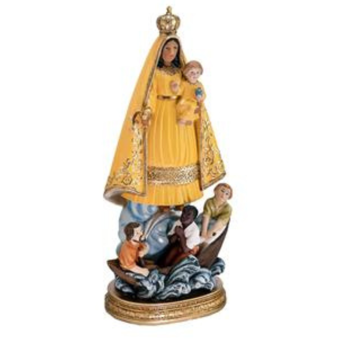 Virgen de la Caridad del Cobre , manto amarillo. 13 cm / 20 cm / 30cm / 40 cm - Imagen 2