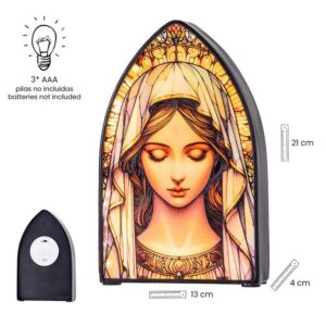 Virgen con luz - 20 cm