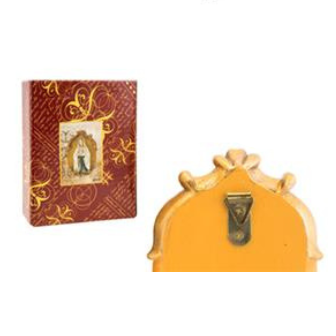Virgen de Lourdes - placa para colgar 12 cm - Imagen 2