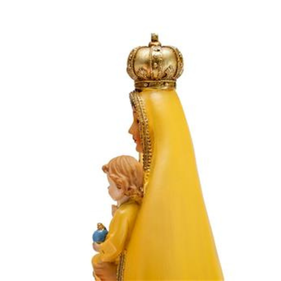 Virgen de la Caridad del Cobre , manto amarillo. 13 cm / 20 cm / 30cm / 40 cm - Imagen 3