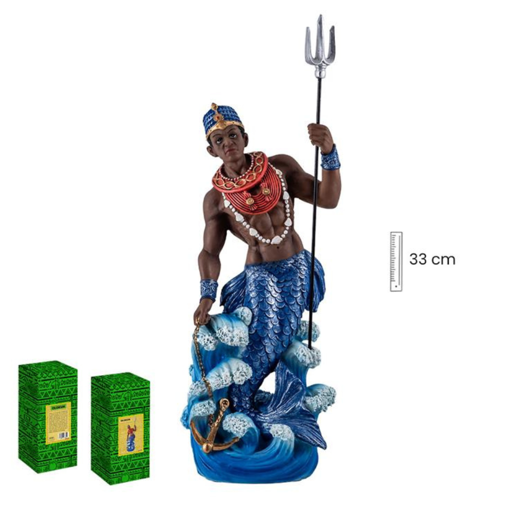 Olokun, dueño de las profundidades. Lado negativo de Yemaya - 31 cm - Imagen 3