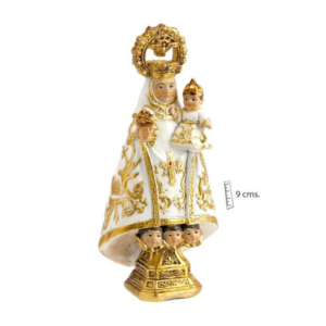 VIRGEN COVADONGA MANTO BRANCO - 9cm