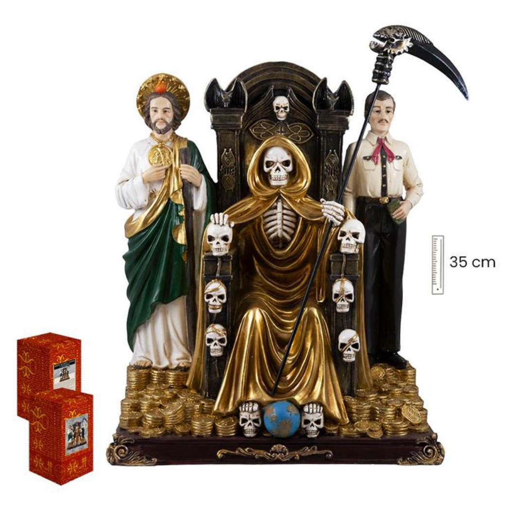 Santa Muerte + Valverde +Judas Tadeo - 35 cm - Imagen 4