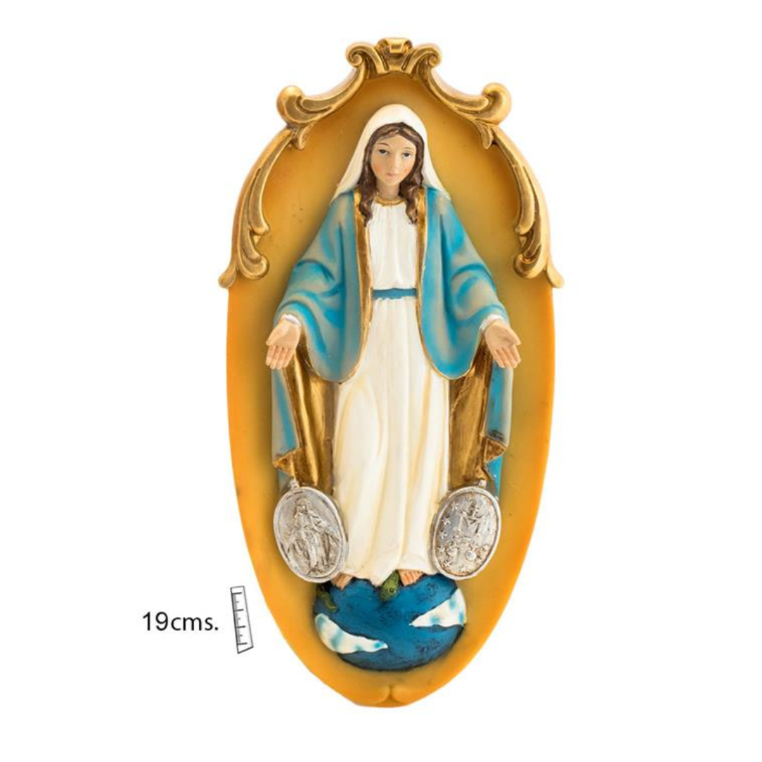 Virgen la Milagrosa - placa para colgar 19 cm