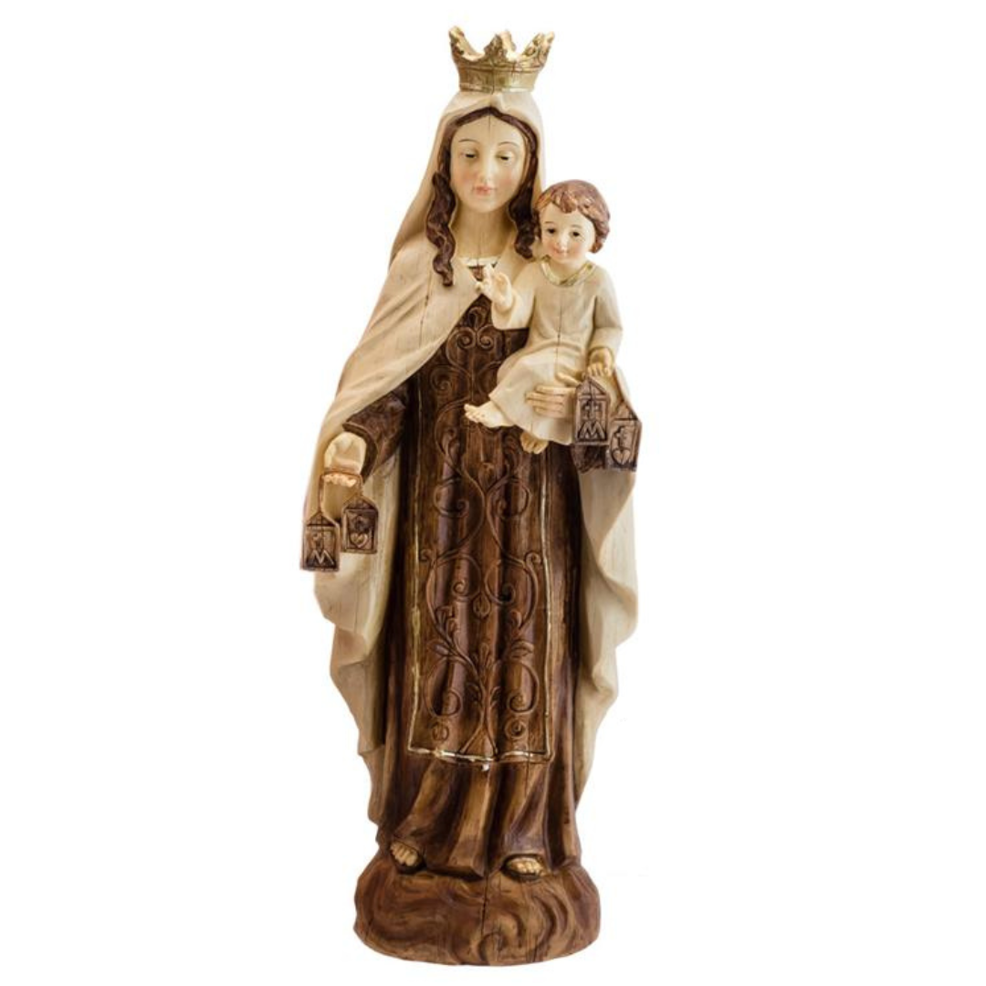 Virgen del Carmen Madera vieja - 12 cm / 20 cm / 30 cm / 40 cm