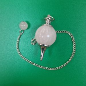 Péndulo Mineral de Esfera Cuarzo Rosa