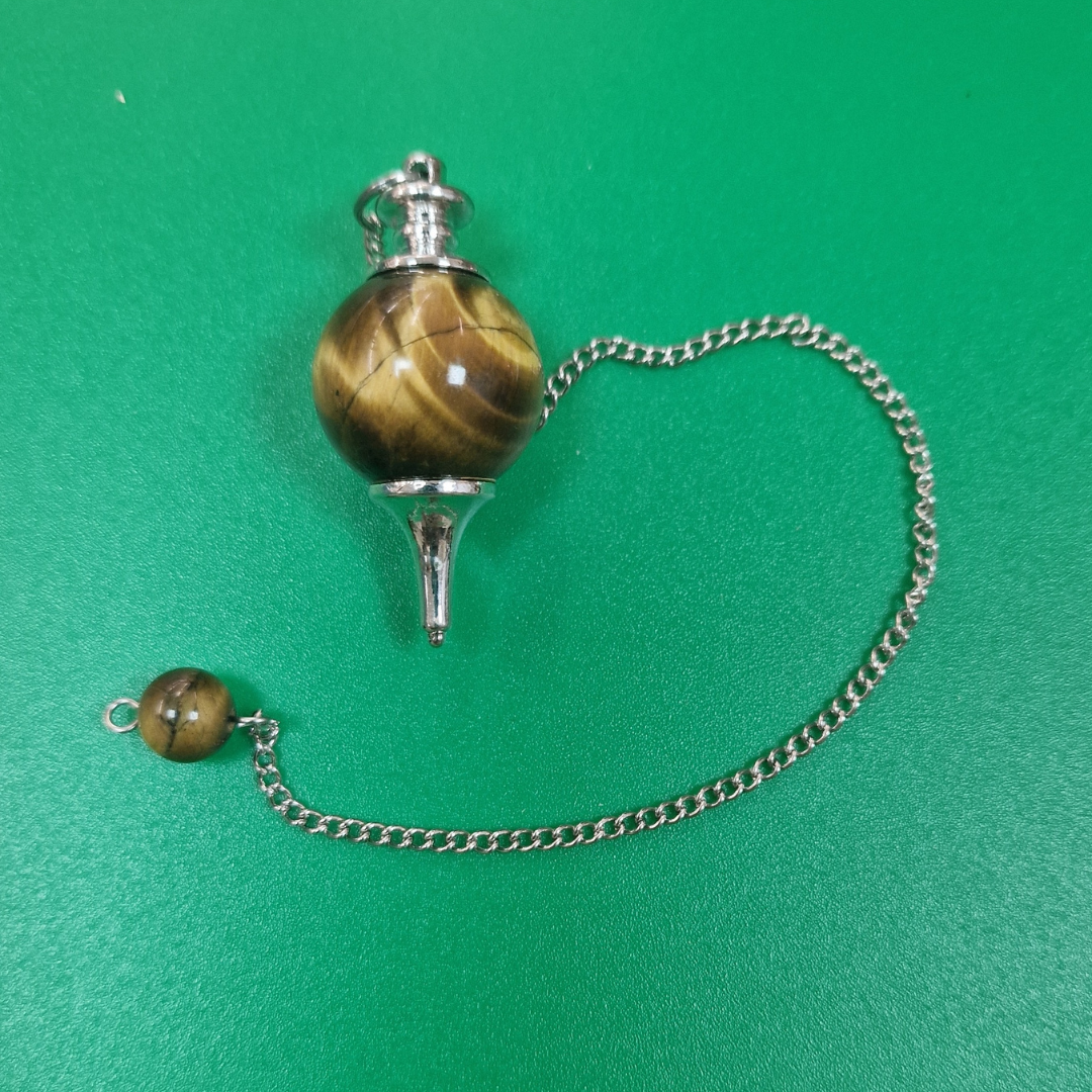 Péndulo Mineral de Esfera Ojo de Tigre